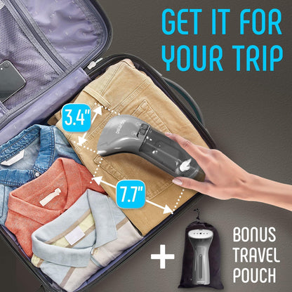 Clothing Steamer Travel Size Vacation Grey Steam Iron Hand Held Portable Garment